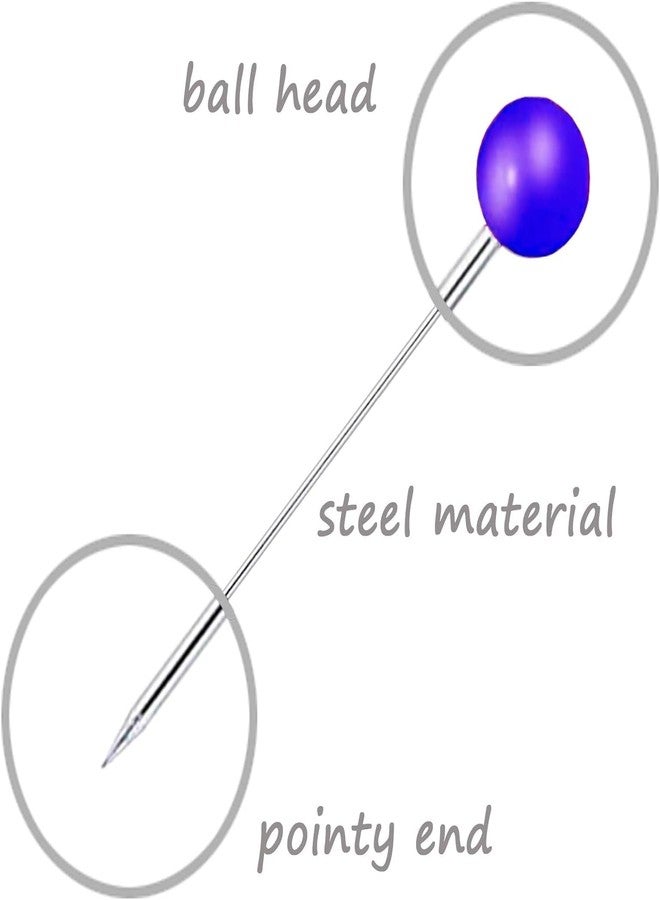 Gemsy Premium Dressmaking Pins - 1Box Straight Pins for Sewing and Crafting - Stainless Steel, Rust-Resistant - Ideal for Garments, DIY Projects, and Dressmaking - Image 5